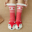 Women Print Fleece Thick Warm Anti-slip Floor Socks