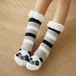 Women Print Fleece Thick Warm Anti-slip Floor Socks