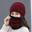 Women Fleece  Beanie Hat Scarf Set