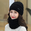 Women Fleece  Beanie Hat Scarf Set