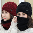 Women Fleece  Beanie Hat Scarf Set