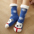 Women Print Fleece Thick Warm Anti-slip Floor Socks