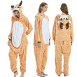 Women Fleece Warm Cute Jumpsuit Sleepwear