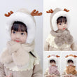 2in1 Cute Penguin Deer Design Fleece Scarf Hat