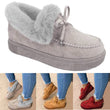Women Bowknot Suede Faux Fur Moccasin Shoes Warm Lightweight Shoes