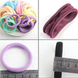 200pcs Girls Solid Color Rubber Hairbands Headwear