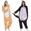 Women Fleece Warm Cute Jumpsuit Sleepwear