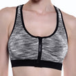Women Fashion Fitness Sports Yoga Tank Top Bra Front Zipper Vest