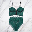 Women's Fashion Lace Lingerie Set Bralette Top and Shorts