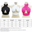 Summer Fashion Front Hollow Halter Sleeveless Crop Top