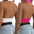 Summer Fashion Front Hollow Halter Sleeveless Crop Top
