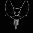 Body Chain Silver Sparkly Rhinestone Bra Chain