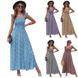 Women Sleeveless Flower Print Maxi Dress
