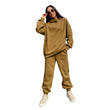 Women Solid Color Hoodies Set Tracksuit Set