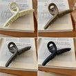 4pack Solid Color Plastic Hair Clip Hair Claw