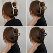 4pack Solid Color Plastic Hair Clip Hair Claw