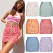 Women Summer Mesh Double Layer Mini Skirt