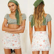 Women Summer Mesh Double Layer Mini Skirt