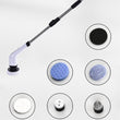 Electric Wireless Long Handle Spin Scrubber with Replaceable Brush Heads