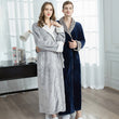 Women Men Elegant  Flannel Extra Long Thermal Bathrobe