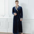 Women Men Elegant  Flannel Extra Long Thermal Bathrobe