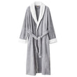Women Men Elegant  Flannel Extra Long Thermal Bathrobe