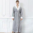 Women Men Elegant  Flannel Extra Long Thermal Bathrobe