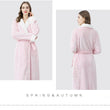 Women Men Elegant  Flannel Extra Long Thermal Bathrobe