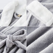 Women Men Elegant  Flannel Extra Long Thermal Bathrobe