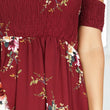 Women Off Shoulder Floral Print Summer Beach Maxi Dress