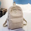 Girls Solid Color  Corduroy Backpack