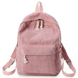 Girls Solid Color  Corduroy Backpack
