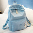 Girls Solid Color  Corduroy Backpack