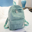 Girls Solid Color  Corduroy Backpack