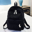 Girls Solid Color  Corduroy Backpack