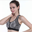 Women Fashion Fitness Sports Yoga Tank Top Bra Front Zipper Vest