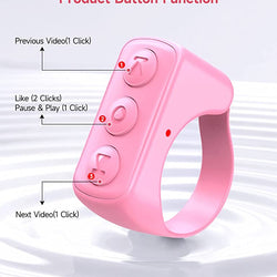 Bluetooth Scrolling Ring Page Turner Compatible with IOS,Android