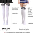 6 Pairs Over Knee Thigh Socks Thigh High Stockings