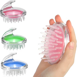 4 Pack Silicone Head Body Massager Shampoo Scalp Brush