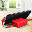 3 in 1 Retractable Storage USB Charge Cable Phone Lead with Phone Holder For iPhone Android Micro USB Type C