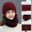 Women Fleece  Beanie Hat Scarf Set