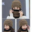 Women Fleece  Beanie Hat Scarf Set