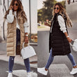 Womens Long Line Hooded Puffer Gilet Vest