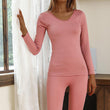 2pcs Women Fashion Seamless  Underwear  Long Johns Set