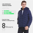 Men Heated Jackets Outdoor Coat USB Electric Battery Long Sleeves Heating Hooded Jackets