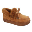 Women Bowknot Suede Faux Fur Moccasin Shoes Warm Lightweight Shoes