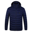 Men Heated Jackets Outdoor Coat USB Electric Battery Long Sleeves Heating Hooded Jackets