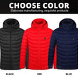 Men Heated Jackets Outdoor Coat USB Electric Battery Long Sleeves Heating Hooded Jackets