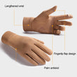 Men And Women Outdoor CyclingSuede Warm Flip-finger Gloves