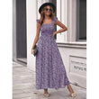 Women Sleeveless Flower Print Maxi Dress